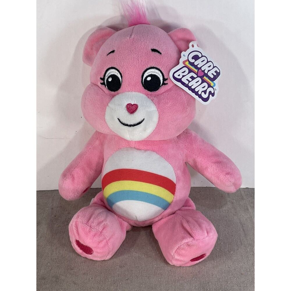 Care Bears Pink Cheer Bear Stuffed Bean Rainbow 9” Stuffed Plush NEW